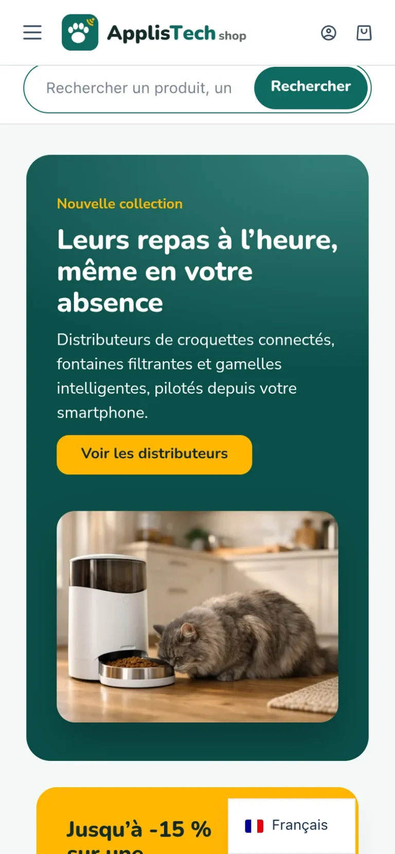 Boutique ApplisTech Shop sur mobile